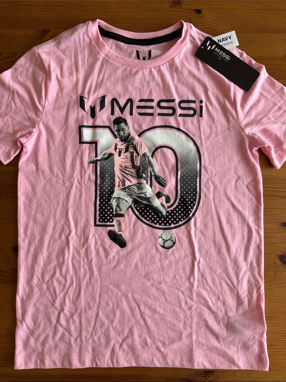 Old Navy Messi Collection Kids Pink Number 10 Soccer Tee Shirt